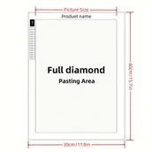 Rękodzieło - TEMU Zestaw do Malowania Diamentami na Zamówienie, Indywidualne Obrazy z Fotografią dla Dorosłych, DIY Sztuka Diamentowa 5D, Dekoracja Ścienna do - miniaturka - grafika 1