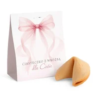 Przekąski dla dzieci - CIASTECZKA z wróżbą w opakowaniu Różowa Kokarda 12szt - miniaturka - grafika 1