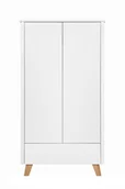 Szafy i szafki dla dzieci - Szafa dwudrzwiowa biała zara - miniaturka - grafika 1