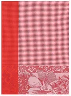 Ściereczki, gąbki, czyściki - Le Jacquard Fran ais Ręcznik kuchenny Fleurs  Croquer Czerwony - miniaturka - grafika 1