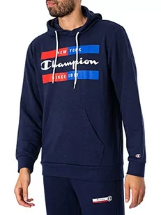 Champion Męska bluza z kapturem Legacy Graphic Shop Authentic Powerblend Terry Box Logo, granatowa, M - Bluzy męskie - miniaturka - grafika 1