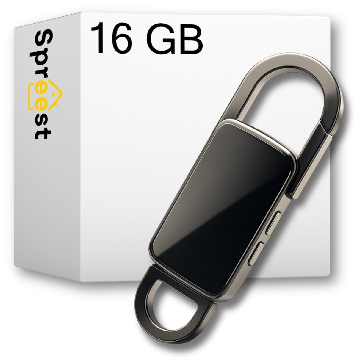 DYKTAFON SZPIEGOWSKI MINI CYFROWY PODSŁUCH MAŁY PENDRIVE 16GB BRELOK KLIPS