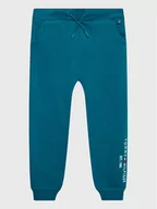 Spodnie i spodenki dla dziewczynek - Tommy Hilfiger Spodnie dresowe Essential KG0KG06598 Zielony Slim Fit - miniaturka - grafika 1