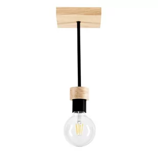 Britop Lampa wisząca CHANDELLE jedno punktowa dąb olejowany czarny metal, 8424174 8424174 - Lampy sufitowe - miniaturka - grafika 1