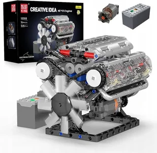 Mould King 10088 Klocki Technic V8 Silnik Benzynowy 535 El. Do Składania - Klocki - miniaturka - grafika 1