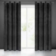 Zasłony - Euro Firany Zasłona Dekoracyjna Euro Villa1 Czarna 140x250 5900811773399 - miniaturka - grafika 1
