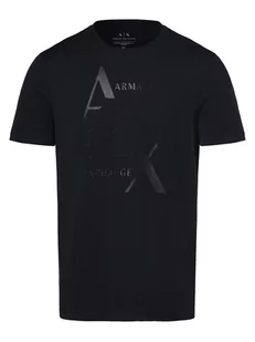 Armani Exchange - T-shirt męski, niebieski - Koszulki męskie - miniaturka - grafika 1