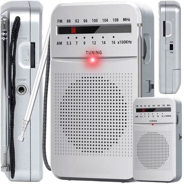 Mini Radio Fm Przenośne Turystyczne Podręczne Kieszonkowe Na Baterie