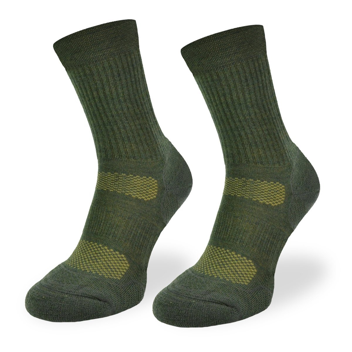 Skarpety TRE7 khaki, 50% merino + Climayarn, 39/42