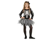 Stroje karnawałowe - Strój dla dzieci Kościotrup ze spódniczką, rozmiar 134-140 cm - miniaturka - grafika 1