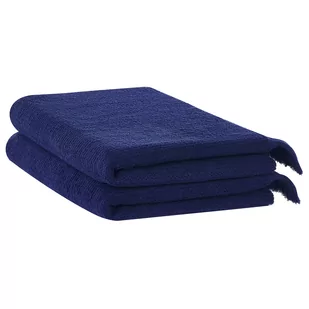 Komplet 2 ręczników bawełnianych frotte niebieski ATIU Lumarko - Ręczniki - miniaturka - grafika 1