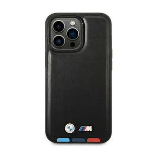 Etui BMW BMHMP14X22PTDK iPhone 14 Pro Max 6,7" czarny/black Leather Stamp Tricolor Magsafe - Etui i futerały do telefonów - miniaturka - grafika 2