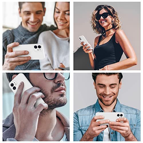 Silikonowe etui na iPhone'a 11, pełna ochrona aparatu etui na telefon z miękką wyściółką z mikrofibry, odporne na zarysowania płynny silikonowy pokrowiec na iPhone'a 11, 6,1 cala, biały