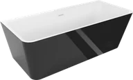 Wanny - Mexen Volta wanna wolnostojąca przyścienna 170 x 75 cm, biała/czarna, przelew biały - 51131707575-20 - miniaturka - grafika 1