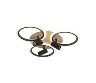 Lampy sufitowe - LED Plafon ściemnialny LED/70W/230V 3000-6500K czarny/brązowe + pilot - miniaturka - grafika 1