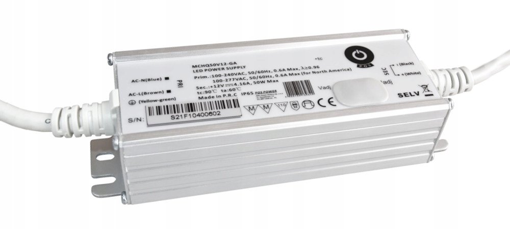 POS MCHQ50V12-GA, Zasilacz, Zasilacze/mchq-a Ga, POS Zasilacz Led 12V/4.16...
