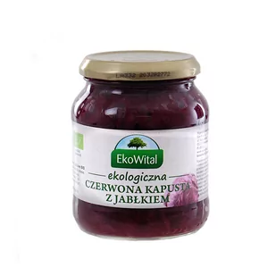 EkoWital Kapusta czerwona z jabłkiem Bio 340g - - Zdrowa żywność - miniaturka - grafika 1