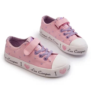 Trampki Dziewczęce Lee Cooper LCW-24-02-2160 Różowe - Buty dla dziewczynek - miniaturka - grafika 1