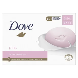 Dove PINK 3w1 Kremowe mydło w kostce - 2 x 90 g - Mydła - miniaturka - grafika 1