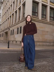 Reserved - Jeansy balloon fit - granatowy - Spodnie damskie - miniaturka - grafika 1