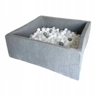 Suche baseny - Suchy basen z piłeczkami 400szt kwadrat velvet szary - DOWOLNY MIX - miniaturka - grafika 1