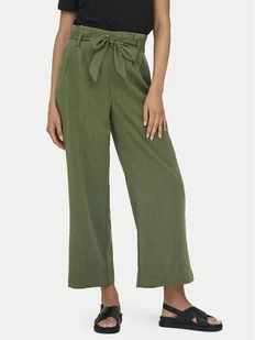 ONLY Spodnie materiałowe Marsa 15269628 Zielony Flared Fit - Spodnie sportowe damskie - miniaturka - grafika 1