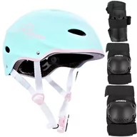 Ochraniacze - Zestaw Raven Kask F511 Mint/Pink Xs + Ochraniacze Dexard Black S - miniaturka - grafika 1