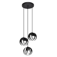 Lampy sufitowe - Czarna stalowa lampa wisząca nad stół - 7X A191 W6-S64 - miniaturka - grafika 1