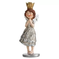 Ozdoby bożonarodzeniowe - Figurka zimowy świąteczny aniołek 81/B z koroną - miniaturka - grafika 1
