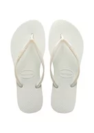 Klapki i japonki damskie - Havaianas, Japonki damskie, Slim Bianco, rozmiar 39/40 - miniaturka - grafika 1