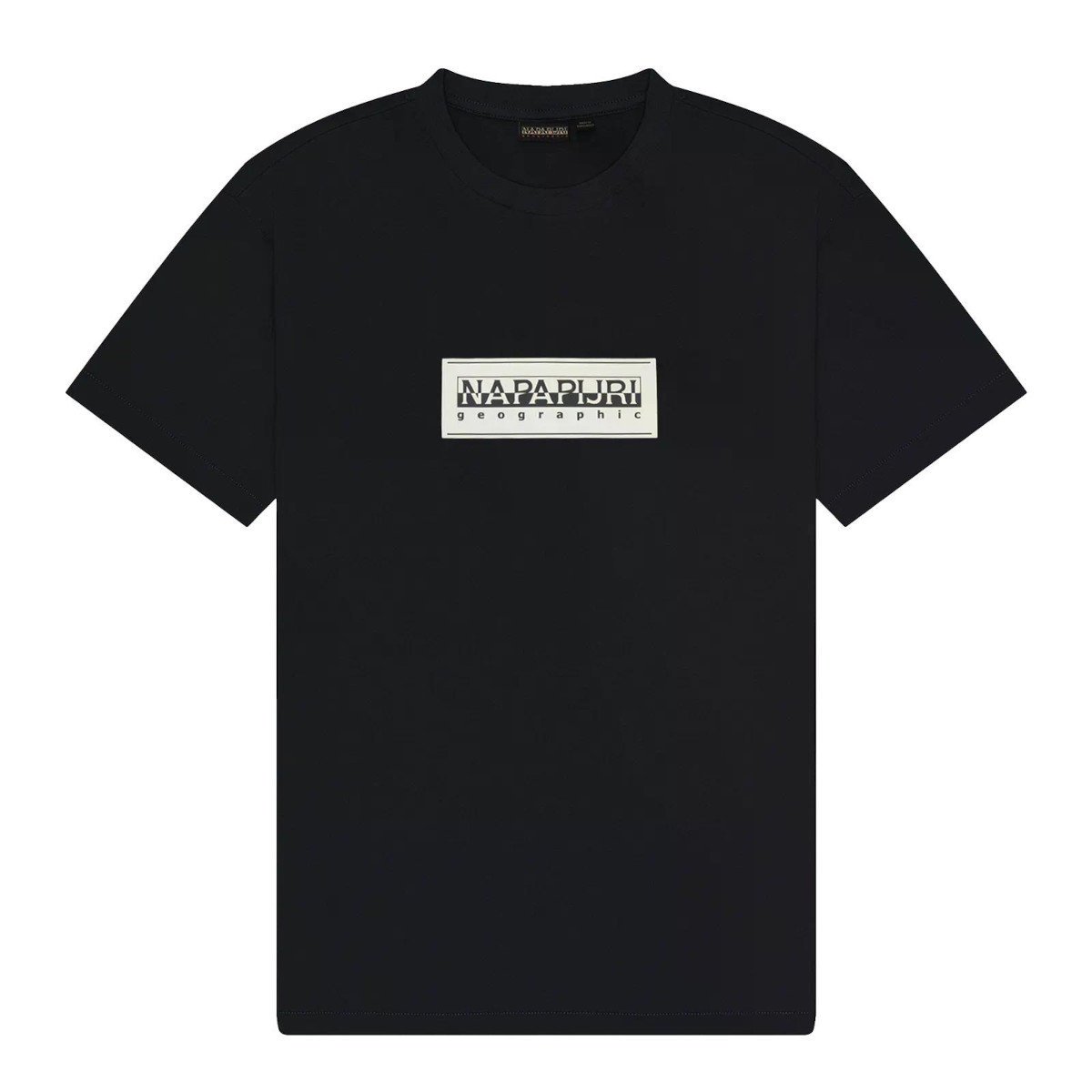 Koszulka męska Napapijri NP0A4I3L041 S-BOX LOGO SS Czarna