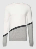Swetry męskie - Sweter z dzianiny w stylu Colour Blocking - miniaturka - grafika 1