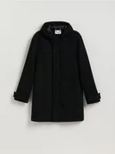 Płaszcze męskie - Reserved - Płaszcz z wełną - czarny - miniaturka - grafika 1