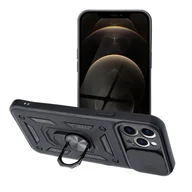 Etui i futerały do telefonów - OEM Futerał Slide ARMOR do iPhone 12 Pro Max czarny - miniaturka - grafika 1