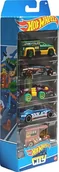 Samochody i pojazdy dla dzieci - Mattel Autka Hot Wheels - HW City - 5 pak HTV39 - miniaturka - grafika 1