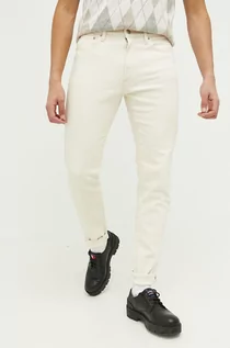 Spodnie męskie - Abercrombie & Fitch jeansy męskie kolor beżowy - grafika 1