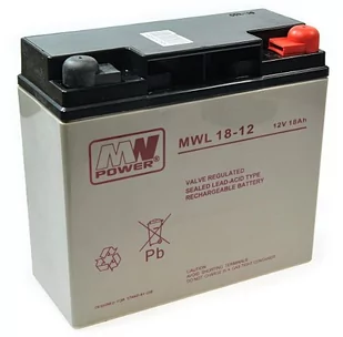 MW Power Akumulator MWL 18-12 12V 18Ah śruba M5 - Akumulatory ogólnego zastosowania - miniaturka - grafika 2