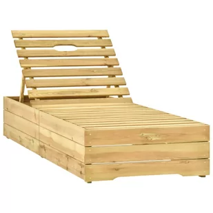 vidaXL Leżak impregnowane na zielono drewno sosnowe 315400 - Leżaki ogrodowe - miniaturka - grafika 1