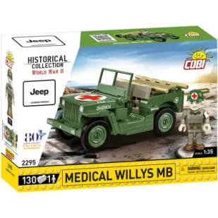 HC WWII Medical Willys MB 130 elementów Cobi - Zabawki konstrukcyjne - miniaturka - grafika 1