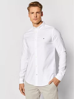 Koszule męskie - TOMMY HILFIGER Koszula MW0MW03745 Biały Slim Fit - grafika 1