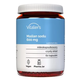 Vitaler's, Sodium butyrate (Maślan sodu) 600 mg, 60 kaps. - Witaminy i minerały - miniaturka - grafika 1