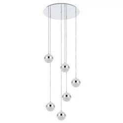 Eglo Licoroto 98558 lampa wisząca zwis oprawa 6x3W G9 LED chrom - Lampy sufitowe - miniaturka - grafika 1