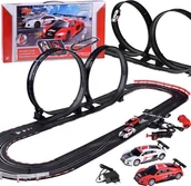 Tory, garaże, parkingi - Jokomisiada Elektryczny tor rajdowy wyścigowy samochodowy 2 auta AUDI 4,5m RC0619 - miniaturka - grafika 1