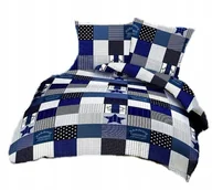 Pościel - pościel kora lux 160x220 + 2 poszewki K 282-1 ala patchwork granat - miniaturka - grafika 1