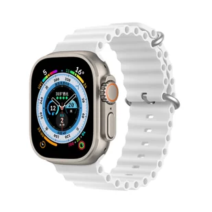 Dux Ducis Strap pasek Watch 8 / 7 / 6 / 5 / 4 / 3 / 2 / SE (41 / 40 / 38mm) silikonowa opaska bransoletka biały (OceanWave Version) - Akcesoria do smartwatchy - miniaturka - grafika 1