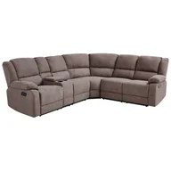 Narożniki - Sofa z elektryczną funkcją relaksu z ładowarką beżowa ROKKE - miniaturka - grafika 1