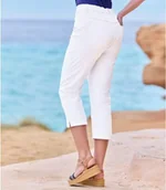 Spodnie damskie - Białe spodnie tregginsy 7/8 Kobieta Atlas For Men - Kolor : Biały - Rozmiar : 42 - miniaturka - grafika 1
