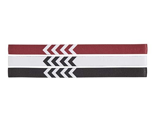 Hummel, Zestaw 3 opasek na głowę 17-18, biało-czarny-true red, rozmiar uniwersalny