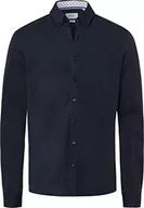 Koszule męskie - BRAX Męska koszula Daniel Ju HI Flex Jersey Dobby, prosta koszula bawełniana, granatowa, M, grantowy, M - miniaturka - grafika 1