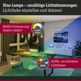 Paulmann żarówka LED ZigBee E27 6,3W RGBW złota - Żarówki LED - miniaturka - grafika 3